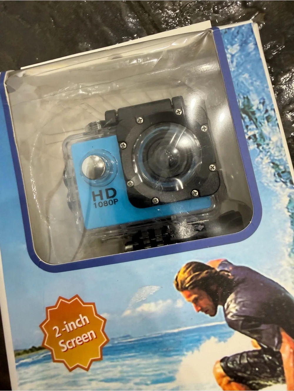 HD 1080P Waterproof Sports Action Camera Blue New in Box